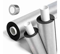 Isolamento Dei Tubi Con Aperture Riservate per La Protezione Dal Gelo, Rivestimenti Dei Tubi Con Rivestimento In Foglio di Alluminio, Antigelo(Thickness15mm,ID34mm/1.3in)