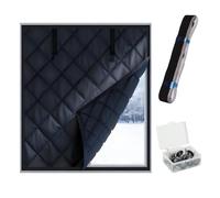 Isolamento della finestra per l'inverno 50 55 65 70 80 90 120 140 150 180cm antivento, protezione dal freddo Isolamento Termico per Finestre di Mansarde e Roulotte(Nero,55x98in/140x250cm)