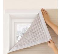 Isolamento for finestre for l'inverno, kit crema, pellicola termica con nastro magico(90 x 150 cm/35.5 x 59 inches)