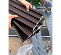 Isolamento in alluminio, Pannelli for tetti ondulati in lega di alluminio, confezione da 3, lunghezza 0,95-2 m(Brown,L 1150mm(45.2"))