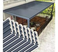 Isolamento in alluminio, Pannelli for tetto e tettoie in alluminio ondulato isolati e impermeabili grigi, lunghezza 0,8-1,5 m(8pcs,1m/3.3ft)
