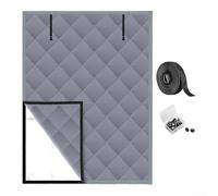 Isolamento invernale per la copertura della finestra con tessuto Oxford a tre strati e imbottitura in cotone con chiusure e puntine per un fissaggio sicuro (76,2 x 142,2 cm)