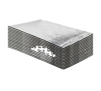 Isolamento per cofano 10/15 Pezzi Tappetino Isolante Acustico Per Auto Isolamento Termico, Schiuma A Celle Chiuse Foglio Alluminio Isolamento Acustico Cotone 5/7 Mm(Large size(15pcs))