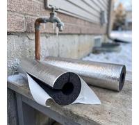 Isolamento Termico Per Tubi 95cm In Schiuma E Foglio Di Alluminio | Guaina Protettiva Antigelo Per Arrestare Il Congelamento Invernale Nelle Strutture Industriali(ID32mm T30mm L0.95m)