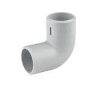 Isolamento tubi | Guaina | Connettore tubo|Tubatura | Raccordo manicotto cavo | Tubo in PVC rigido | Sacchetto con gancio di 2 gomiti Squadre IRL D25mm Grigio 429246, 25mm | DEBFLEX 429246