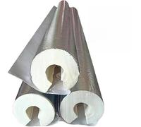 Isolante for tubi, tubo isolante for acqua calda e fredda, schiuma autoadesiva lunga 1 m, ritardante di fiamma termico impermeabile con foglio alluminio