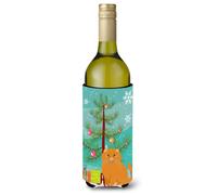 """"Isolante per bottiglie di vino e bevande con gatto Scottish Fold Merry Christmas Tree di Caroline's Treasures, 750 ml, multicolore""""