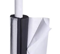 Isolante per Tubature per Protezione Solare Tubo Isolante in Esterni in Gomma Autoadesivo Lunghezza 0.95cm Manicotto Isolante in Foglio di Alluminio ID 22-114mm(Ø34mm x S20mm x L0.95m)