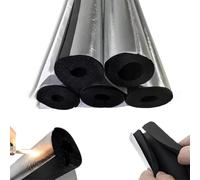 Isolante Per Tubi In Schiuma Guaina Isolante Tubo Alluminio Autoadesivo | Protezione Antigelo Termico Impermeabile Ignifugo Tubature Esterne Condizionatore(3" ID x 0.79" T x 3.12 ft L)