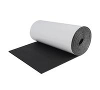 Isolante Termico Pannelli Adesivo, Pannello di Schiuma di Neoprene Autoadesivo per Isolamento Acustico e Termico, Ignifugo e Impermeabile, 300mm x 3mm x 1.5m Nero