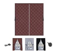 Isolante Termico Per Finestre, Tenda Termica Magnetica Della Porta Pellicola Termica Per Finestre Contro Il Freddo,Kit Isolamento Finestre(Marrone,80x210cm)