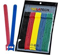 ISOLATECH 100 fascette fermacavo riutilizzabili colorate 150 x 12 mm, regolabili con chiusura a strappo, resistenti ai raggi UV, per l'organizzazione dei cavi