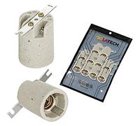 ISOLATECH 10pcs E14 portalampada in ceramica con staffa di montaggio LED lampadine a risparmio energetico (max. 250V/4A) lampadine Casa Cucina Bagno Zoccolo Montaggio Staffa resistente al calore