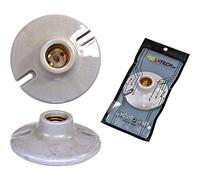 ISOLATECH 1pc E27 presa a muro in ceramica con fori lampadine LED a risparmio energetico (max.250V/4A) lampadine domestica Staffa a soffitto Cucina Frigorifero Bagno resistente al calore