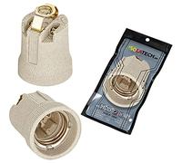 ISOLATECH 1pc E27 zoccolo in ceramica con staffa di montaggio e filettatura interna M10x1 Lampadine a risparmio energetico a LED (max.250V/4A) per casa bagno cucina frigorifero resistente al calore