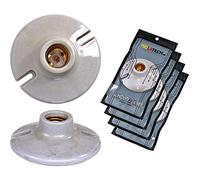 ISOLATECH 4pcs E27 ceramica presa a muro con fori LED lampadine a risparmio energetico (max.250V/4A) lampadine casa soffitto staffa cucina frigorifero bagno resistente al calore installare