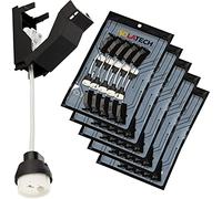 ISOLATECH 50x Portalampada GU10 Ceramica con Scatola di Connessione | Con connettore rapido, VDE e RoHS, Max. 250V/2A 100W, Cavo 0,75mm², Per LED e alogene, Resistente al calore