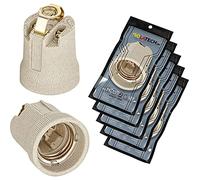 ISOLATECH 5pcs E27 zoccolo in ceramica con staffa di montaggio e filettatura interna M10x1 Lampadine a risparmio energetico a LED (max.250V/4A) per casa soffitto bagno resistente al calore