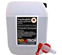 ISOLATECH Glicole Propilenico 10L 99,9% di Grado Farmaceutico | Per Alimenti e Cosmetici | Incolore, Inodore | 1,2 Propandiolo in Tanica | Con Rubinetto Dosatore SABEU FLUXX | Prodotto in Germania