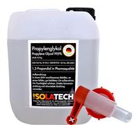 ISOLATECH Glicole Propilenico 5L 99,9% di Grado Farmaceutico | Per Alimenti e Cosmetici | Incolore, Inodore | 1,2 Propandiolo in Tanica | Con Rubinetto Dosatore SABEU FLUXX | Prodotto in Germania