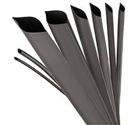 ISOLATECH guaina termorestringente Ø10 mm 3 m, nera con adesivo 3:1, poliolefina per isolamento cavi e connessioni saldate, resistente ai raggi UV, senza scritte, al metro