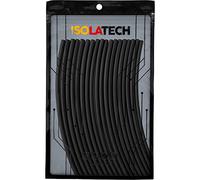 ISOLATECH Guaina Termorestringente Set - Ø5mm x 3,6m (18 pz x 20cm) - Nero - Rapporto di Restringimento 2:1 - Senza Adesivo & Senza Marcatura