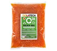ISOLATECH Silica Gel rigenerabile essiccante arancione 1,3 kg sacchetto di gel di silice deumidificatore, Adatto anche come essiccatore per filamenti