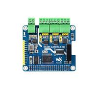 Isolated RS485 CAN HAT (B) for Raspberry Pi Series, SPI Communication, 2-Ch RS485 and 1-Ch CAN, Converter SPI to CAN/RS485