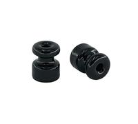 Isolatore/Isolatori in Ceramica per Cavi Trecciati. ø 18mm. Nero. Confezioni 6/25/50 PZ (25 Pezzi)