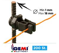 Isolatori per recinto Elettrico Pali in Ferro 200 pz recinzioni elettriche Gemi