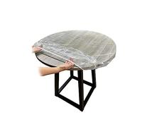 IsolaY 65-180cm Tovaglia Rotonda Trasparente con Bordi Elastici Tovaglia da Cucina in PVC,A