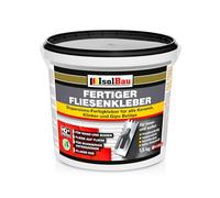Isolbau Colla per piastrelle finita - Secchio da 1,5 kg di colla a dispersione per piastrelle su parete e pavimento in interni ed esterni