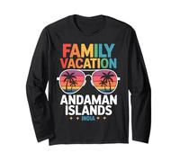 Isole Andamane India Famiglia Vacanza Retro Tramonto Maglia a Manica