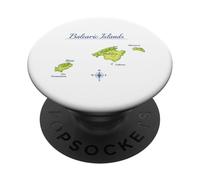 Isole Baleari Mappa Maiorca Ibiza Minorca PopSockets PopGrip Adesivo