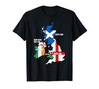 Isole Britanniche Inghilterra Scozia Galles Irlanda del Nord Maglietta