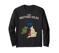 Isole britanniche Mare Irlanda Scozia Galles Inghilterra Mappa Monete Maglia a Manica