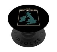 Isole britanniche Mare Irlanda Scozia Galles Inghilterra Mappa Monete PopSockets PopGrip Adesivo