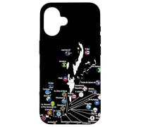 Isole dei Caraibi Bandiere & mappa, Vacanze al mare caraibico Custodia per iPhone 16