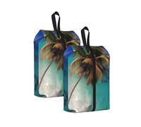 Isole dei Caraibi Borsa per scarpe da viaggio resistente all'acqua con manico per valigia, scarpe da ginnastica, stivali da palestra, 1 pezzo, 2 pezzi, One Size, Classico