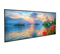 Isole Diamond Painting Kit Completo Piccola Isola Pittura Diamante 5D Rotondo Completo per Adulti Principiante, Pittura Diamante Strass Ricamo a Punto Croce Painting per Regalo 50 x 100 cm PJY9 L-F