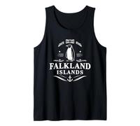 Isole Falkland Penguin British Travel Graphic Canotta