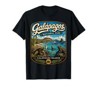 Isole Galapagos Ecuador Vintage Wildlife Travel Maglietta