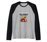 Isole San Juan Washington Sunset Barca a Vela Maglia con Maniche Raglan