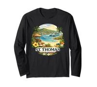 Isole Vergini Regalo St John Thomas Vintage Viaggio Maglia a Manica