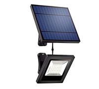 ISOLEI Luci solari da Esterno, Luce Solare da Giardino Pannello separabile da 30 LED Cavo da 5 Metri Lampada da Parete a proiettore a LED con Batteria Solare per Illuminazione Solare Luz