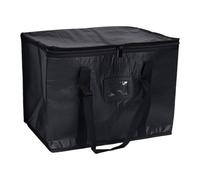 Isolierte Lebensmittel-Liefertasche - Große Oxford-Gewebe Tasche mit Aluminiumfolie - Für warme Pizzen und kalte Speisen - Schwarze Catering-Tåsche mits Vordertasche Füà gewerblichen Einsatz