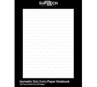 Isometric Dot Paper Notebook: 1cm Spacing, 200 (100 Front and Back) 8.5" x 11" White Pages with Black Dots