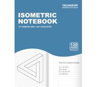 Isometric Grid Notebook: 1/4″ Isometric Grid + 9/32″ Ruled Notes | 120 Pages, 8.5″ × 11″ | Technophix Engineering Notes Series