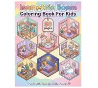 Isometric Room Coloring Book for Kids: Cute Kawaii Interior Scenes, Cozy Animal Bedrooms & Creative Mini Worlds | Fun Activity Book for Ages 4-8: ... for quiet time, free fun for little artists
