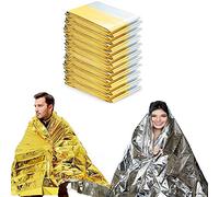 ISOP Coperta di salvataggio oro e argento | 11 unità di grandi dimensioni 210 x 160 cm | Coperte termiche di emergenza Coperte di sopravvivenza Pronto soccorso | Coperta che trattiene il calore